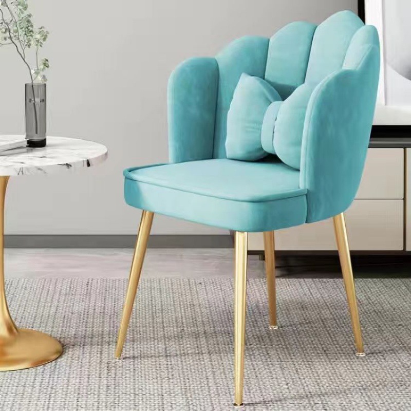 Petal Velvet Accent Chair with Gold Legs (Pre-Order)